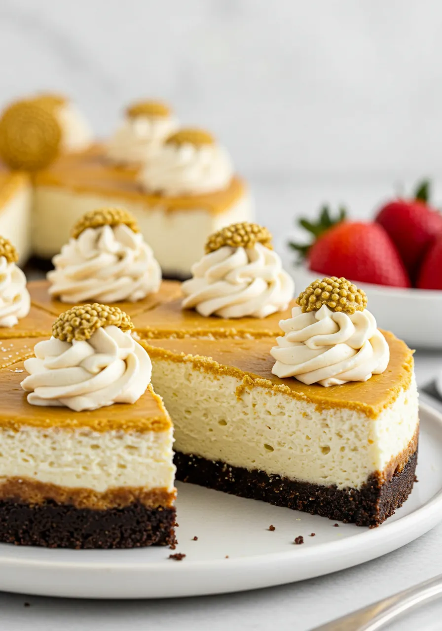 Golden Oreo Strawberry Cheesecake
